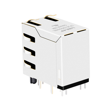 LPJE106XAHNL 2x1 poort RJ45-connectoren zonder geïntegreerde magneten, groene/gele LED-afbeelding 5
