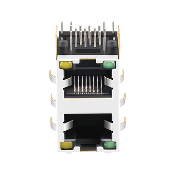 LPJE106XAHNL 2x1 poort RJ45-connectoren zonder geïntegreerde magneten, groene/gele LED-afbeelding 2