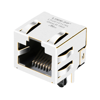 Compatible con TE 6364288. LINK-PP LPJE101CNL RJ45 Pcb Jack sin transformador magnético Tab Up sin Led