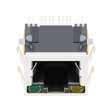 LPJES1013AGNL Υποδοχή 1 θύρας SMT RJ45 με ενσωματωμένη μαγνητική ταινία Tab Up Κίτρινη/πράσινη εικόνα LED 2