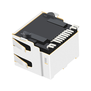 LPJES1013AGNL Υποδοχή 1 θύρας SMT RJ45 με ενσωματωμένη μαγνητική ταινία Tab Up Κίτρινη/πράσινη εικόνα LED 4