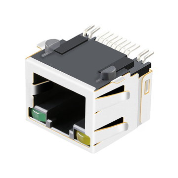 LPJES1013AGNL Υποδοχή 1 θύρας SMT RJ45 με ενσωματωμένη μαγνητική ταινία Tab Up Κίτρινη/πράσινη εικόνα LED 3