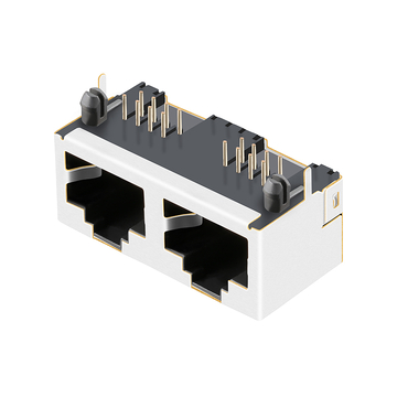 LPJE201DNL Tab Up Zonder LED 1X2 Poort 8P8C Modulaire Connector RJ45 Jacks zonder Geïntegreerde Magneten afbeelding 3