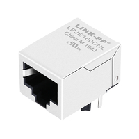 Tyco 5558342-1 Compatible LINK-PP LPJE160DNL Shielded RJ45 Jack Side Entry without Integrated Magnetics 1X1 Port Tab Down Without Led