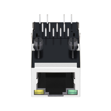 LPJ6026BHNL 10/100 Base-T Groen/Geel LED-lipje OMHOOG 1 poort RJ45 modulaire jack met magneten afbeelding 2