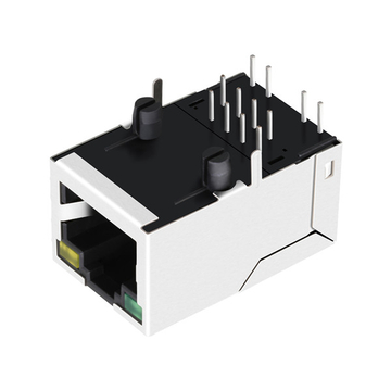 LPJ6026BHNL 10/100 Base-T Groen/Geel LED-lipje OMHOOG 1 poort RJ45 modulaire jack met magneten afbeelding 3