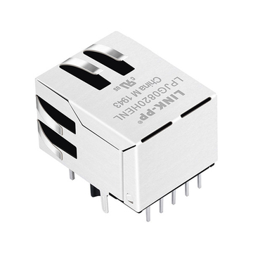LPJG0820HENL 100/1000 Base-T Πράσινο/Κίτρινο LED με Tab Down 1 θύρα RJ45 με μαγνητική σύνδεση εικόνα 2