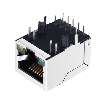 LPJG0820HENL 100/1000 Base-T Πράσινο/Κίτρινο LED με Tab Down 1 θύρα RJ45 με μαγνητική σύνδεση εικόνα 3