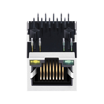 LPJG0820HENL 100/1000 Base-T Πράσινο/Κίτρινο LED με Tab Down 1 θύρα RJ45 με μαγνητική σύνδεση εικόνα 5