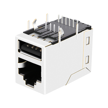 LPJE319DNL Tab Up RJ45 Jack With Single USB Without Integrated Magnetics image 2