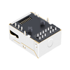 Kompatibel dengan Belfuse A829-1J1T-KM LINK-PP LPJK7036A98NL 1000 Base-T Low Profile RJ45 Magjack Tab Up Orange&Green/Yellow LED thumb image 2