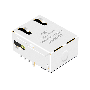 LPJK7036A98NL 1G Base-T RJ45 Low Profile Connector met magnetische lip omhoog, oranje en groen/gele LED (afbeelding 5)