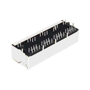 LPJ46204BDNL 10 100 base-t 1x4 port rj45 magjack tab down yellow green led image 3