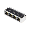 LPJ46204BDNL 10/100 Base-T 1x4 Port RJ45 Magjack Tab Down Yellow/Green LED thumb image 2