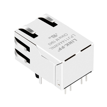 LPJ1144AWNL 10/100 Base-T Tab Up Πράσινο/Πράσινο LED 1x1 Θύρα RJ45 Θηλυκό βύσμα εικόνα 4