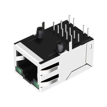 LPJ1144AWNL 10/100 Base-T Tab Up Πράσινο/Πράσινο LED 1x1 Θύρα RJ45 Θηλυκό βύσμα εικόνα 5