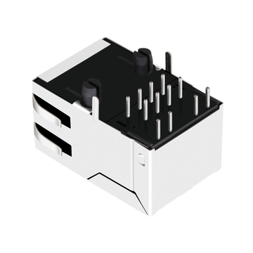 Wurth MIC2411D-0117T-LF3 Compatible LPJ6004A47NL 100 Base-T Magnetics RJ45 Jack transformer Tab Up Yellow&Green/Yellow&Green Led image 2