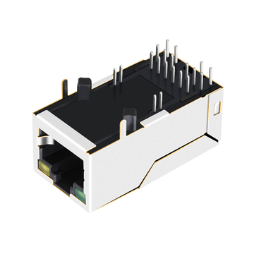 LPJK6064BHNL 100/1000 Base-T Tab Up Πράσινο/Κίτρινο LED Μονής Θύρας POE+ RJ45 Θηλυκό Βύσμα Εικόνα 2