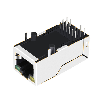 LPJK0036A78NL 100/1000 Base-T Tab Up Yellow/Green Led 1x1 Port RJ45 Connector Module image 4