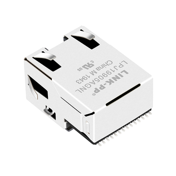 LPJ19905AGNL 10/100 Base-T Tab Up gele/groene LED SMT RJ45-connector met magneten afbeelding 2