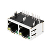LPJ28193A28NL 10/100 Base-T Tab Up Green/Yellow LED 1x2 Port Ethernet RJ45 Connectors With Integrated Magnetics thumb image 2