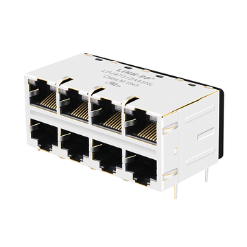 pulse j20-0114nl compatible lpj47312a43nl 100 base-t rj45 2x4 magjacks tab up green&yellow green&yellow led