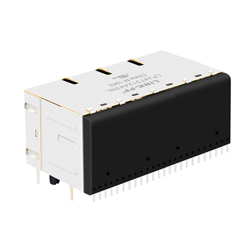 Belfuse 0810-2H4R-28-F Compatibile LPJ47312A43NL 10/100 Base-T RJ45 2x4 porte con connettori magnetici, linguetta verso l'alto, LED verde e giallo/verde e giallo, immagine 3