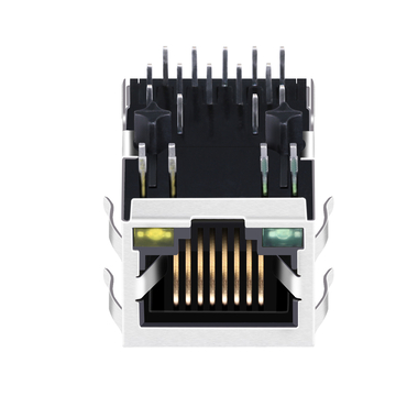 LPJG0928GENL 100/1000 Base-T Tab Down Green/Yellow Led Single Port POE RJ45 Socket Connector image 4
