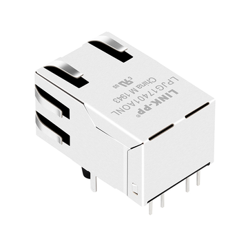LPJG17401AONL 100/1000 Base-T Tab Up Πράσινο&Πορτοκαλί/Κίτρινο LED Βιομηχανικό βύσμα Ethernet RJ45 μονής θύρας εικόνα 2