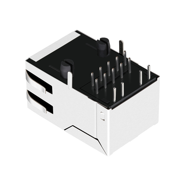 LPJG17401AONL 100/1000 Base-T Tab Up Πράσινο&Πορτοκαλί/Κίτρινο LED Βιομηχανικό βύσμα Ethernet RJ45 μονής θύρας εικόνα 3