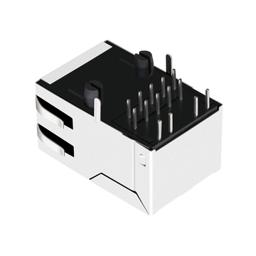 LPJG17401AONL 100/1000 Base-T Tab Up Πράσινο&Πορτοκαλί/Κίτρινο LED Βιομηχανικό βύσμα Ethernet RJ45 μονής θύρας εικόνα 5