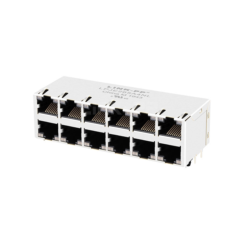 LPJE265A4NL RJ45 2X6 Port Jacks Without Magnetics Green&Yellow/Green&Yellow LED