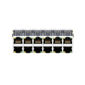 LPJE265AHNL Green/Yellow LED 2X6 Port RJ45 Modular Jack Without Integrated Magnetics image 5