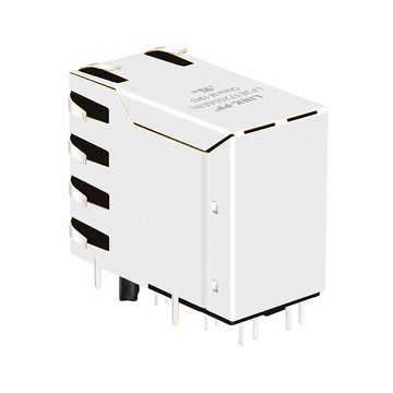 LPJE17200AENL Groen/Gele LED 2x1 poort RJ45-aansluitingen zonder geïntegreerde magneten afbeelding 3