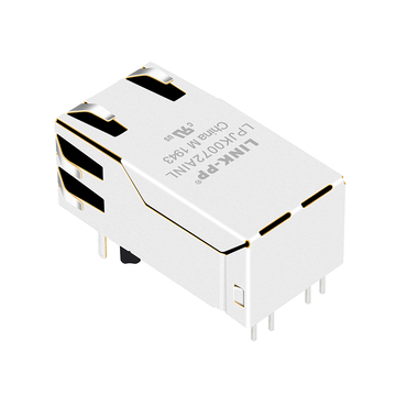 LPJK0072AINL 100/1000 Base-T Tab Up Groen & Geel/Groene LED 1x1 Poort Ethernet RJ-45 Connector afbeelding 2
