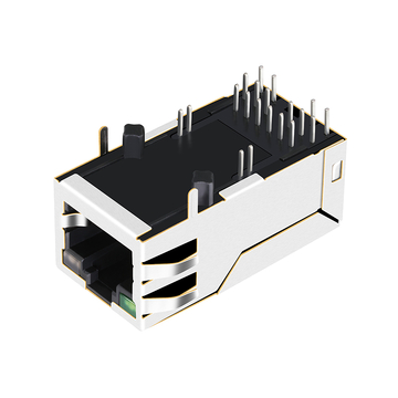 LPJK0072AINL 100/1000 Base-T Tab Up Groen & Geel/Groene LED 1x1 Poort Ethernet RJ-45 Connector afbeelding 3