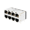 LPJX47312A43NL 10/100 Base-T Tab Up Green&Yellow/Green&Yellow LED 2X4 Port RJ45 Female Connectors thumb image 1