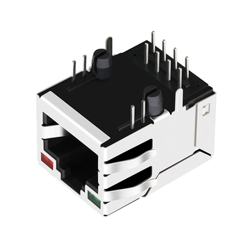 LPJ16183A107NL 10/100 Base-T Tab Up Green/Orange Led Single Port Shielded RJ45 Network Connector image 2