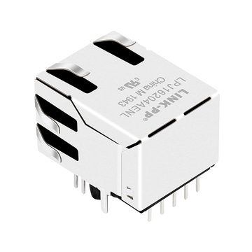LPJ16204AENL 10/100 Base-T Tab Up Groen/Geel LED Enkele Poort POE+ 8P8C RJ45 Vrouwelijke Socket afbeelding 2