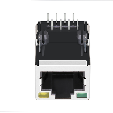 LPJ16614BENL 10/100 Base-T RJ45 ethernet-aansluiting met één poort en magnetische sluiting. Groene/gele LED (afbeelding 2)
