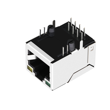 LPJ16614BENL 10/100 Base-T RJ45 ethernet-aansluiting met één poort en magnetische sluiting. Groene/gele LED (afbeelding 5)