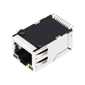 LPJ19662AANL 10/100 Base-T Tab Up Yellow/Green Led Single Port RJ45 Magnetic Jack image 3