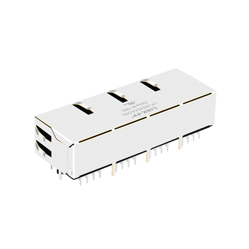 LPJ46404ADNL 10/100 Base-T タブダウン 黄/緑 LED 1x4 ポート イーサネット RJ45 コネクタ 画像 3