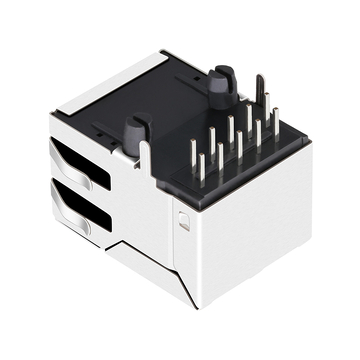 LPJG16314CNL Connettore RJ45 a 10 pin a porta singola con magneti, 100/1000 Base-T, senza LED, immagine 4