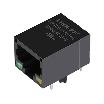 LPJ0011NENL 10/100 Base-T Tab Down Зеленый/желтый светодиодный порт 1x1 Неэкранированный разъем RJ45