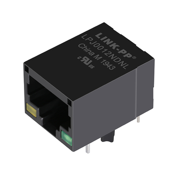LPJ0012NDNL 10/100 Base-T Tab Down Желтый/зеленый светодиодный порт 1x1 Неэкранированный разъем RJ45