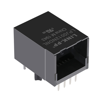 LPJ0012NDNL 10/100 Base-T Tab Down Geel/Groene LED 1x1 Poort Ongeïsoleerde RJ45-aansluiting afbeelding 2