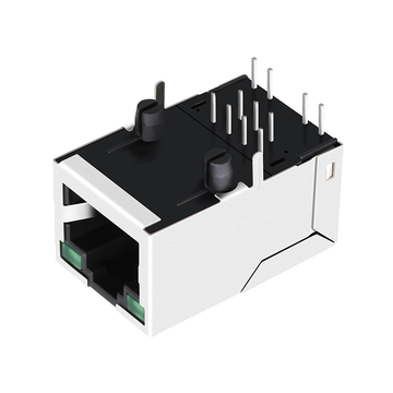 LPJ1014B66NL 10/100 Base-T Tab Up Groen/Groene LED 1x1 Poort RJ45 Jack Connector afbeelding 4