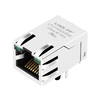 LPJ1026AWNL 10/100 Base-T Tab Up 1x1 porta RJ45 connettore femmina con LED verde/verde Thumb image 1