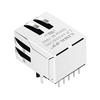 LPJ4335CNL 10/100 Base-T PoE RJ45 Гнездовой разъем с выступом вниз, один порт без светодиода, изображение большого пальца 2